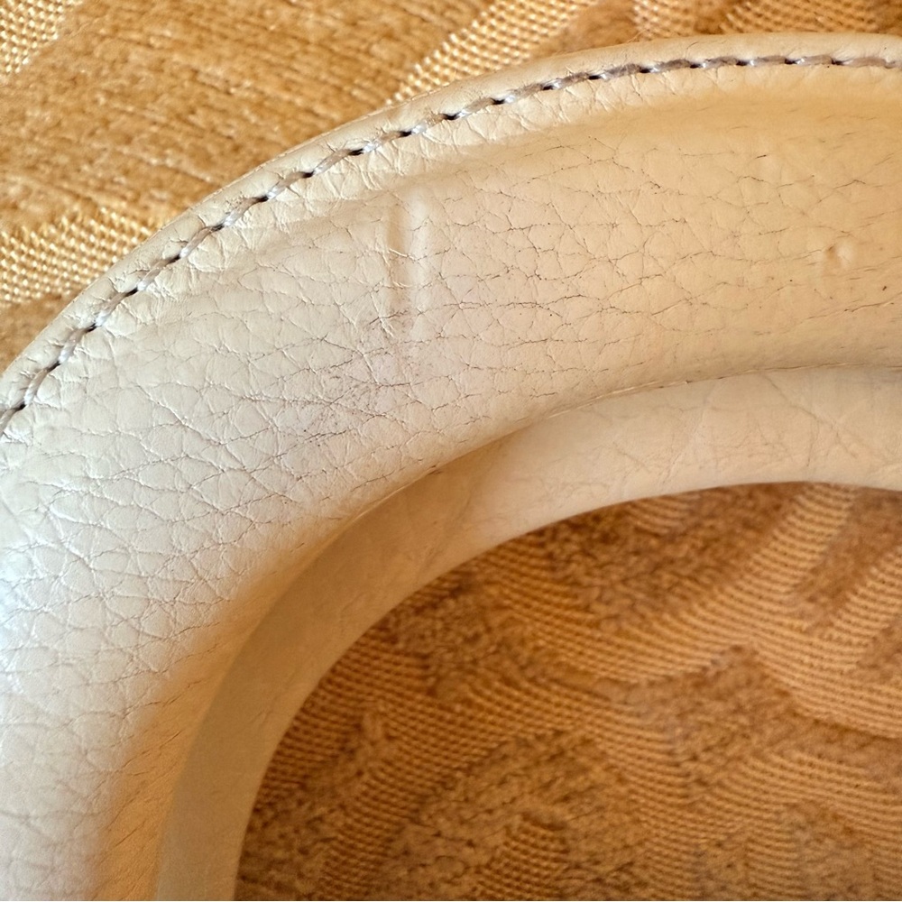 Vintage Calfskin Cannage Stitched Small East West Lady Dior White - Picture 9 of 16